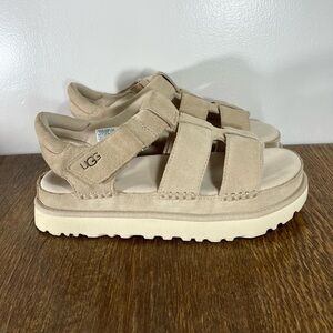 New Ugg Goldenstar Strap Platform Sandal Women’s Size 9.5 Sand